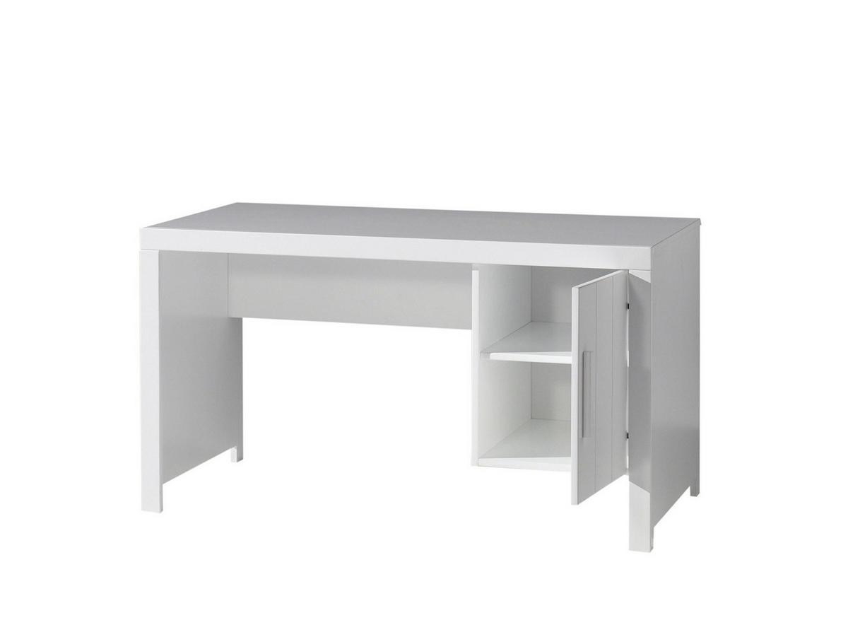 SCHREIBTISCH Karalynn 137x72x76 aus MDF in Weiß - Weiß, Holzwerkstoff (137/72/76cm) - 58aufmkessel