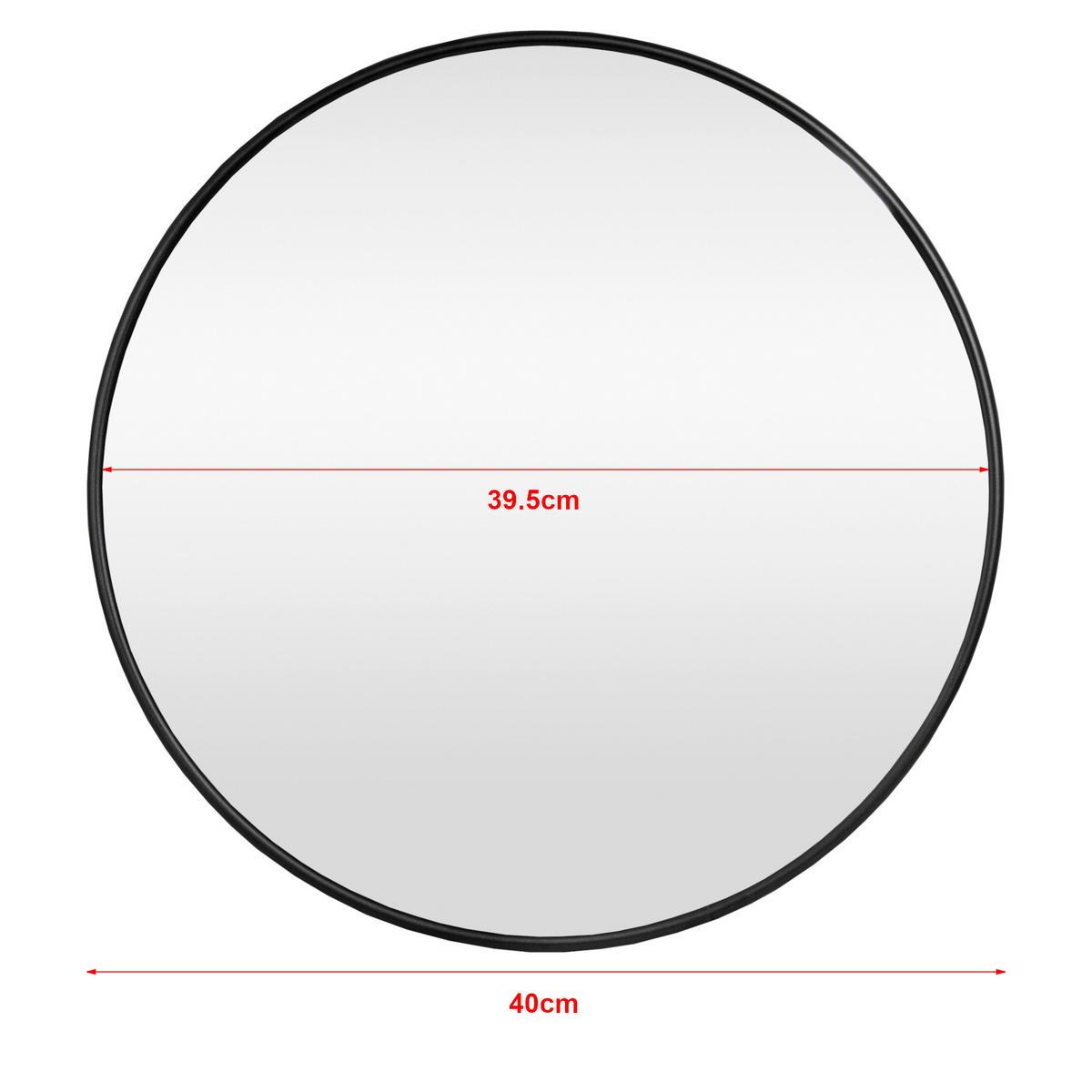 WANDSPIEGEL Ordona - Schwarz, Glas/Metall (40/2.8/40cm) - [en.casa]