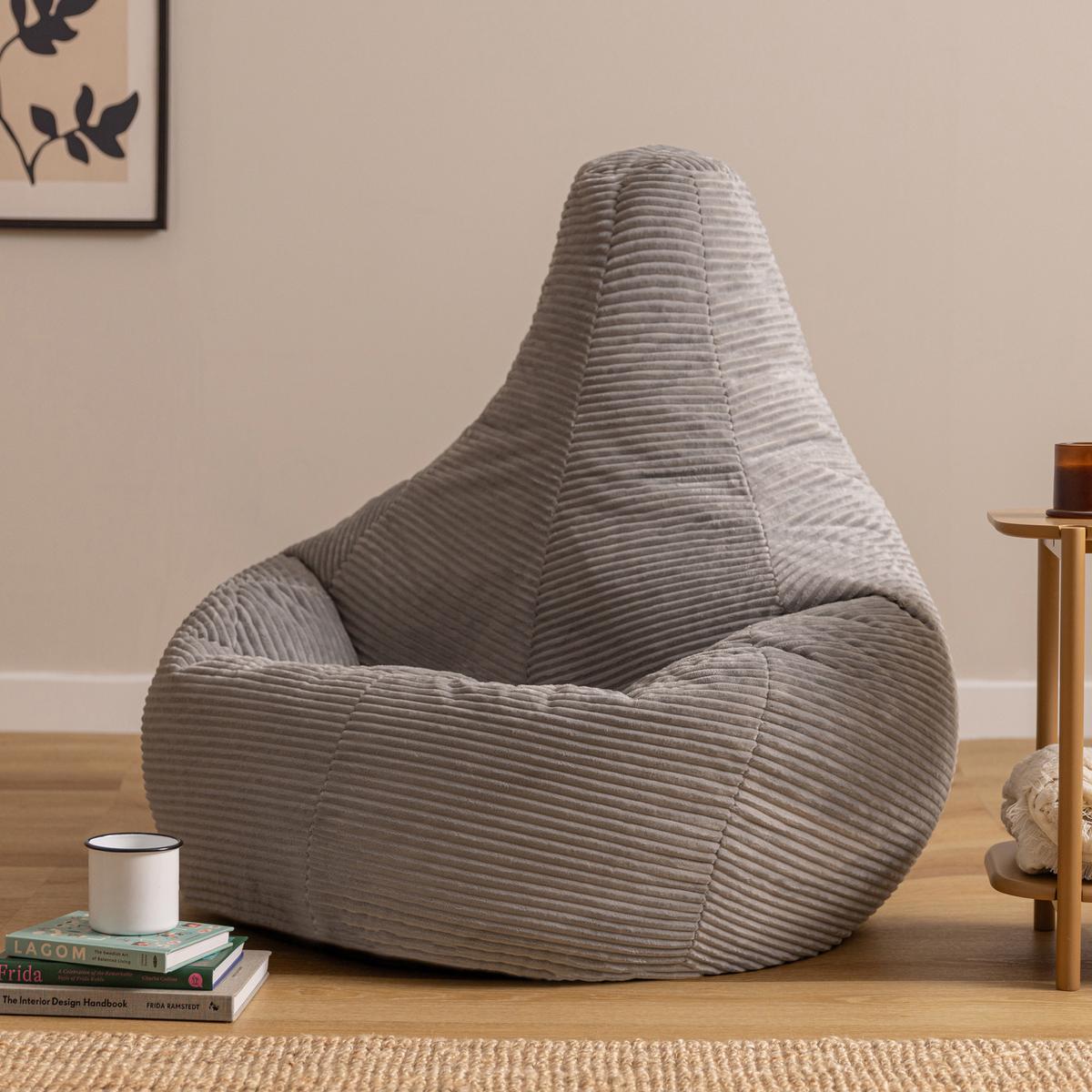 SITZSACK Dalton XXL Cord - Grau, Textil (94/85/92cm) - icon