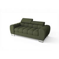 SOFA 2-sitzer Bastien In Stoff Aragon - Grün, Holzwerkstoff/Textil (195/95/97cm) - Fun Möbel