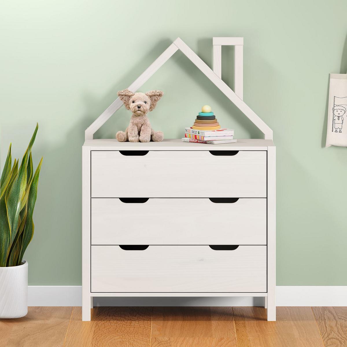 KOMMODE ELANO weiß - Weiß, Holz (83/120/41cm) - IDIMEX