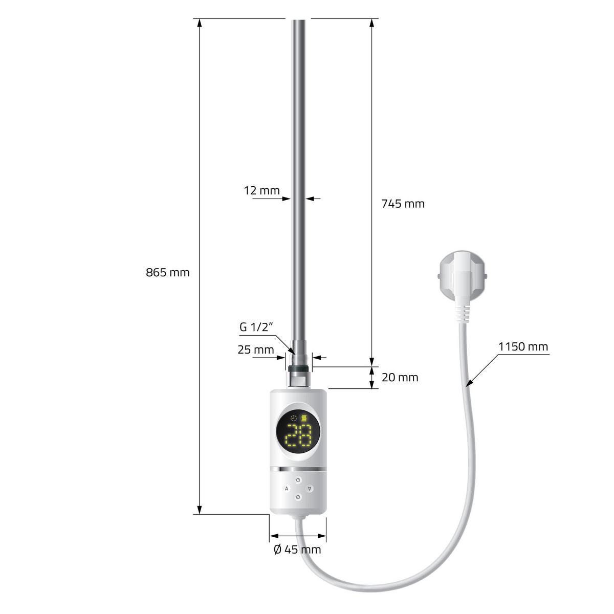 BADHEIZKÖRPER - Weiß, Metall (30/140/140cm) - LuxeBath