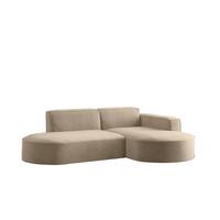 ECKSOFA Palma Xs In Noel - Beige, Holzwerkstoff/Textil (236/165cm) - Fun Möbel