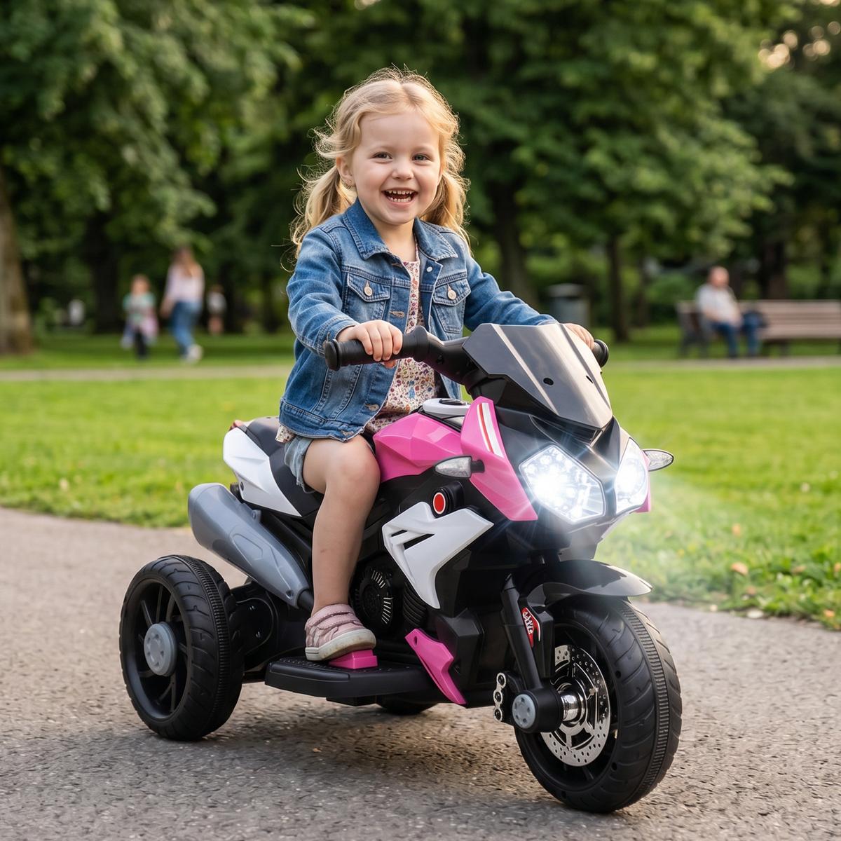 KINDER-ELEKTROMOTORRAD Kunststoff Metall Rosa - Rosa, Kunststoff (86/42/52cm) - HOMCOM
