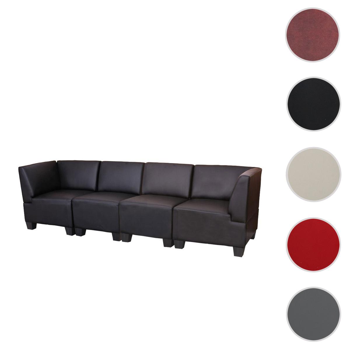 4-SITZER Schwarz - Schwarz, Textil (258/76/72cm) - MCW