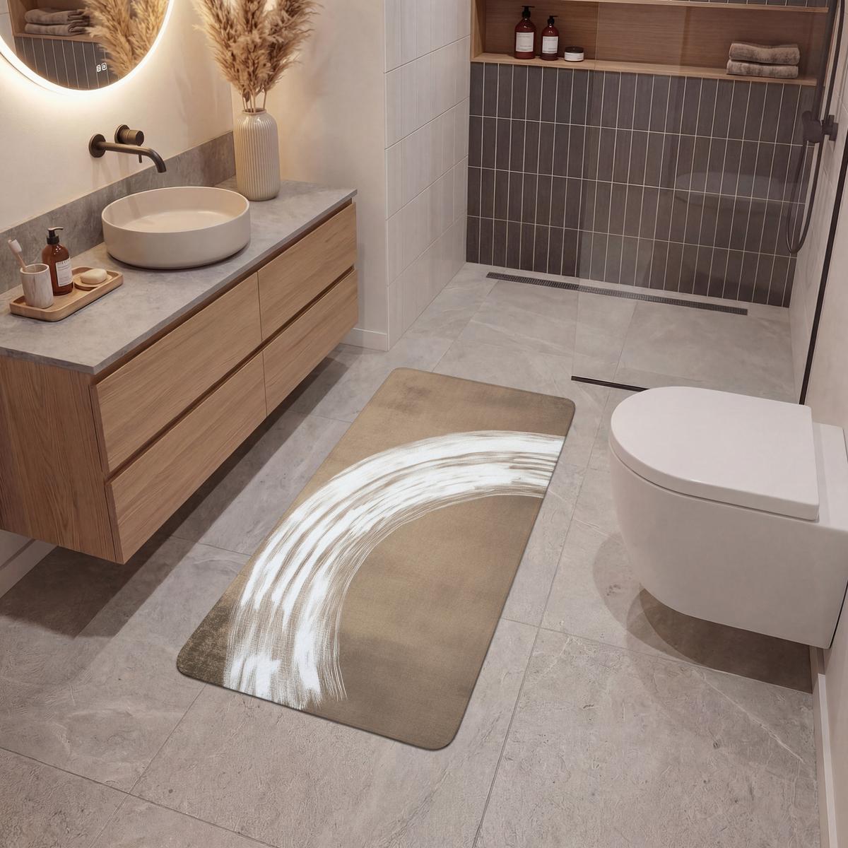 BADEMATTE Farbe - Braun - Japandi 60x120 cm - Mokka, Textil (60/120cm) - OnlyWow