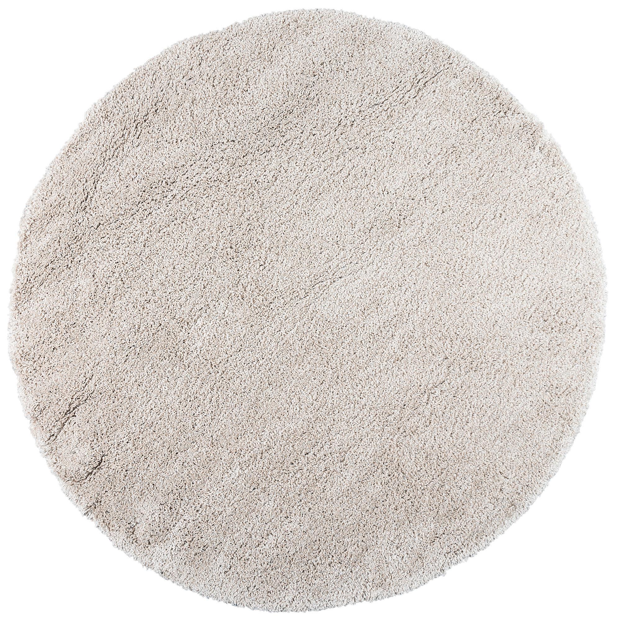 HOCHFLOR LANGFLOR SHAGGY TEPPICH LUXURY RUND - Champagner, Textil (150/150cm) - Pergamon