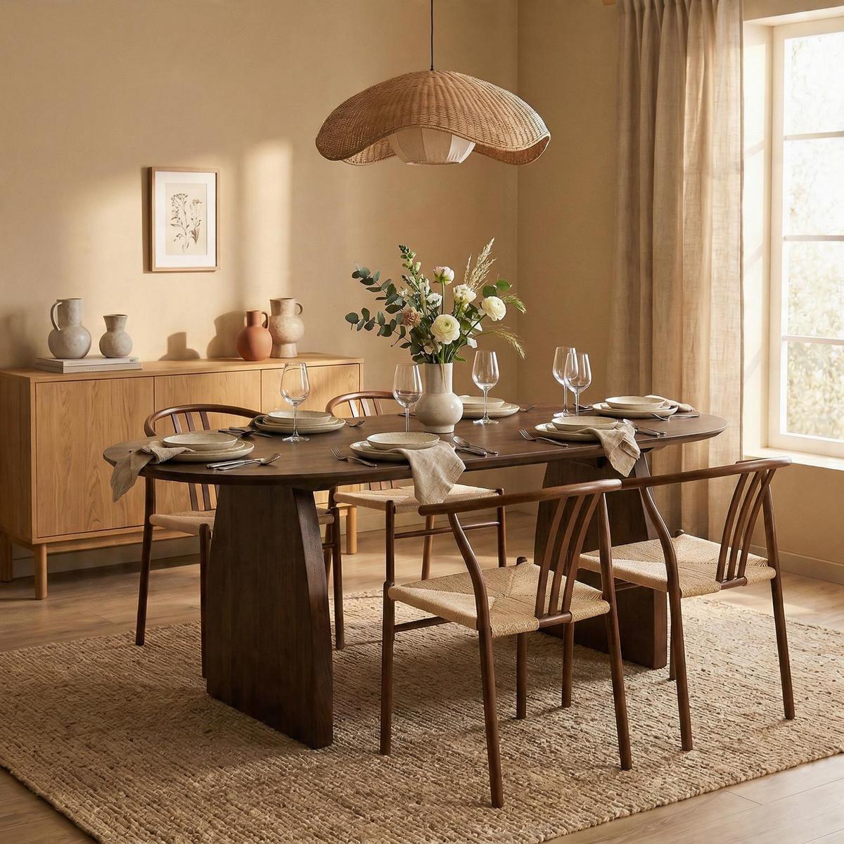 ESSTISCH AKOLA braun - Braun, Holz (90/200/76cm) - IDIMEX