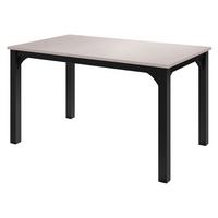 ESSTISCH Focus 140 - Kaschmir/Schwarz, Holzwerkstoff/Metall (80/140/76cm) - MIRJAN24