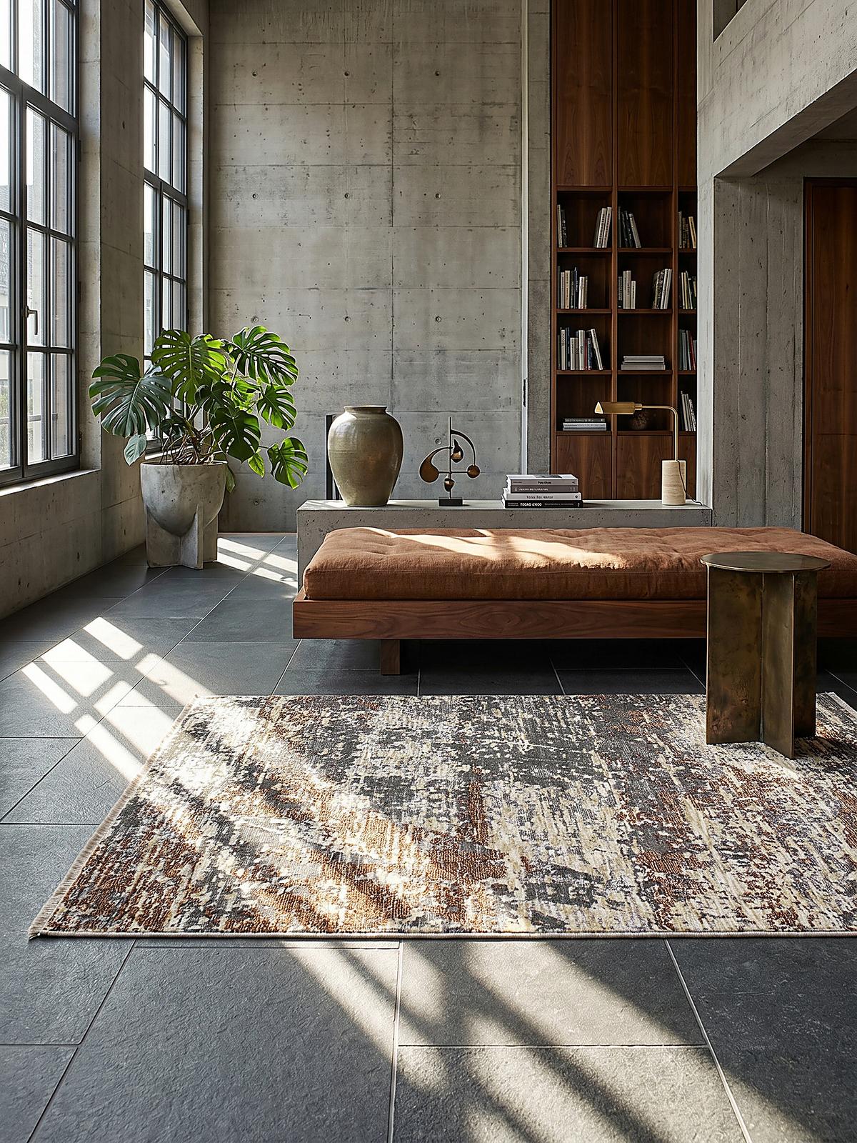 TEPPICH ADUR, abstrakt, Erdtöne, 160 x 230 cm - Braun, Textil (230/160cm) - KADIMA DESIGN