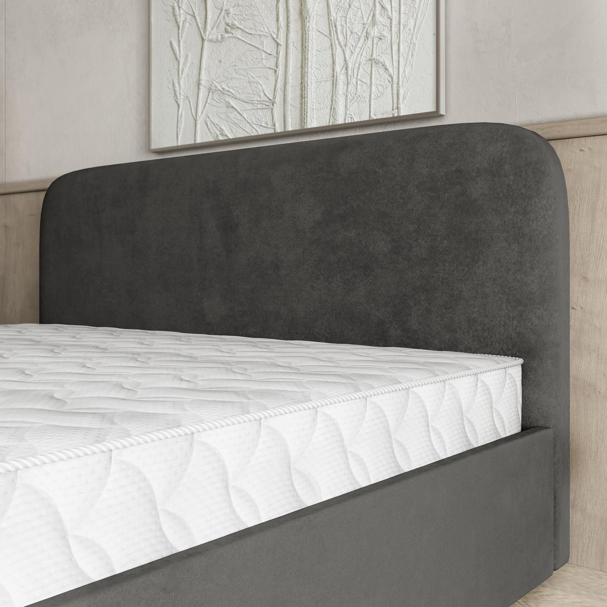POLSTERBETT RENIVE K 120x200 cm mit Bettkästen - Grau - Grau, Holz/Textil - MASSENO