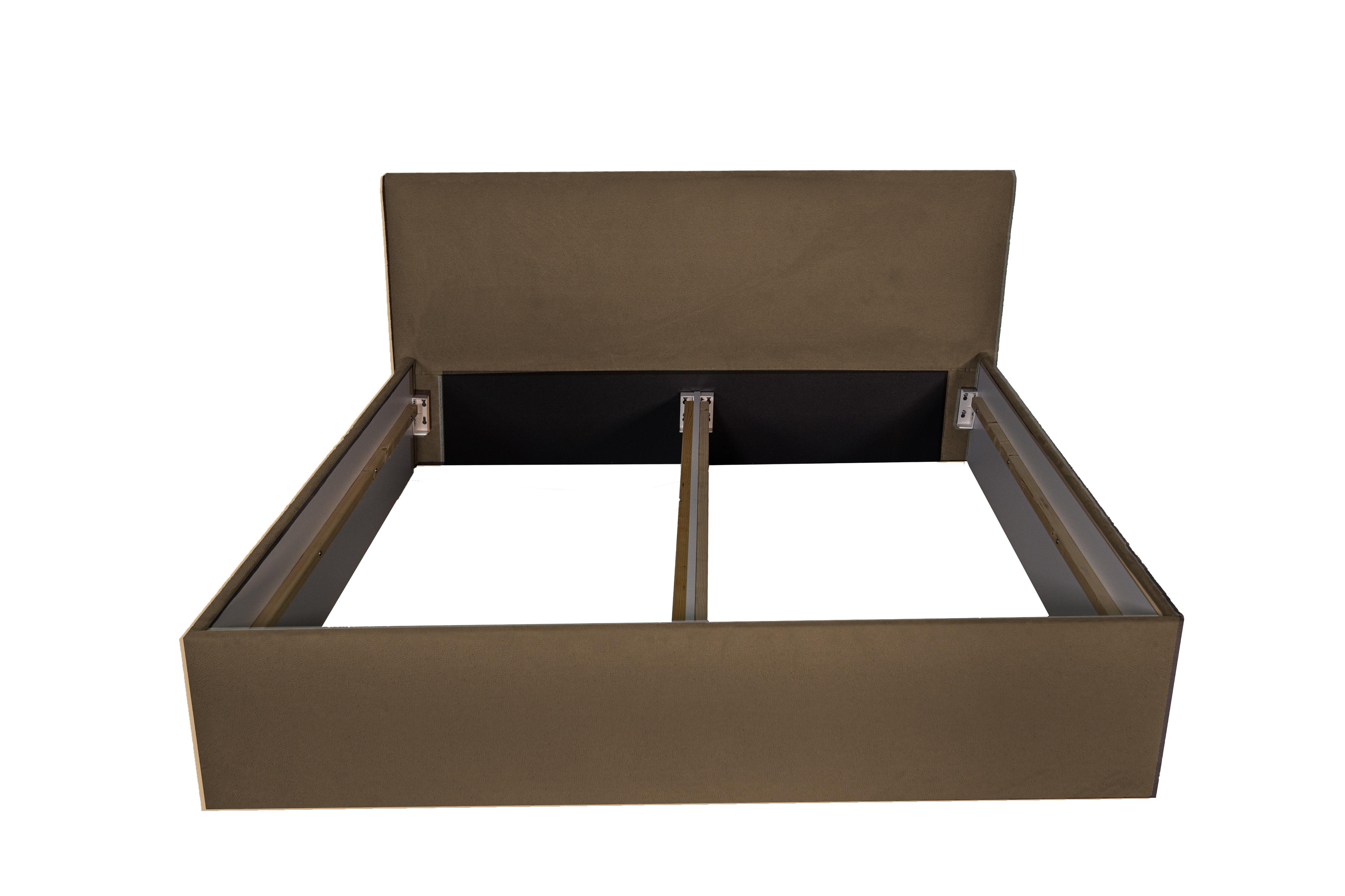 POLSTERBETT bali Coffee 180 x 200 x 40 cm Stauraum Ohne Matratze und Lattenrost - Braun, Holz (180/200cm) - Halmon Schlafkomfort Betten 