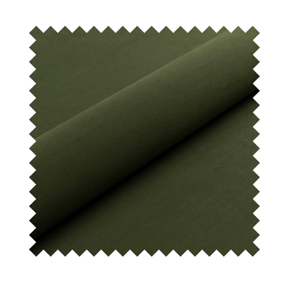 3-SITZER SCHLAFSOFA Volio Samt Olivgrün - Schwarz/Olivgrün, Textil/Metall (221/90/100cm) - Selsey