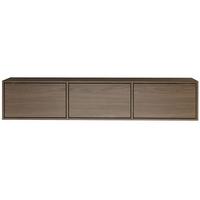 TV-LOWBOARD hängend, 3 Klappen, Walnuss, 150 cm - Dunkelbraun, Holzwerkstoff (150.1/30/30cm) - Selsey