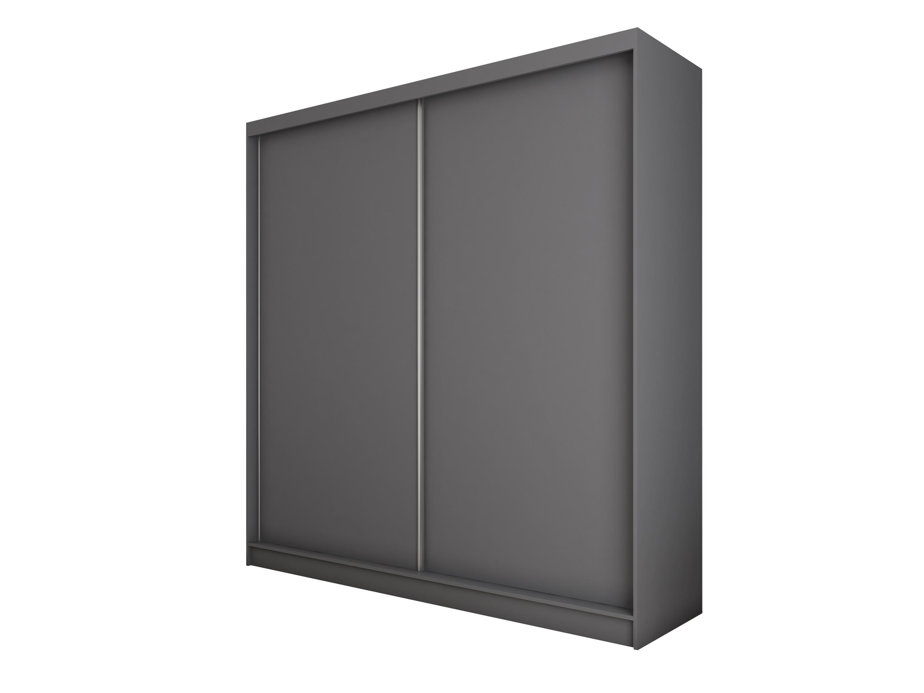 SCHWEBETÜRENSCHRANK SOFIA 200/216/61 cm 2-türig Grau - Grau, Holzwerkstoff (200/216/61cm) - MASSENO