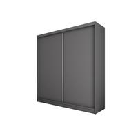 SCHWEBETÜRENSCHRANK SOFIA 200/216/61 cm 2-türig Grau - Grau, Holzwerkstoff (200/216/61cm) - MASSENO