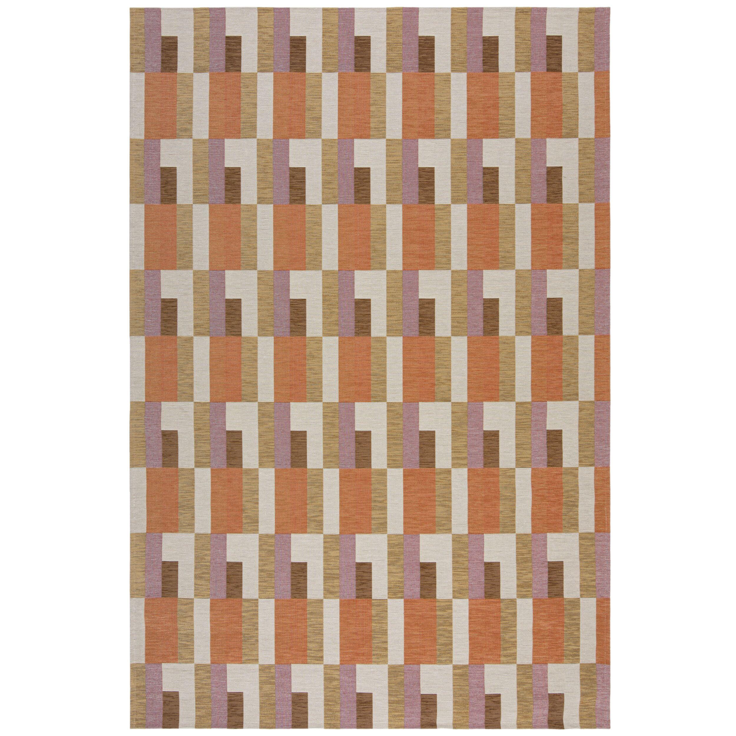 TEPPICH COQUET, geometrisch, Orange-Natur, 155 x 230 cm - Orange, Textil (155/230cm) - KADIMA DESIGN