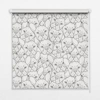 INNENROLLO - Fensterrollo - Rollo - 150x180 cm - Gezeichnete Hunde - Grau, Kunststoff (150/180/0.5cm) - TULUP
