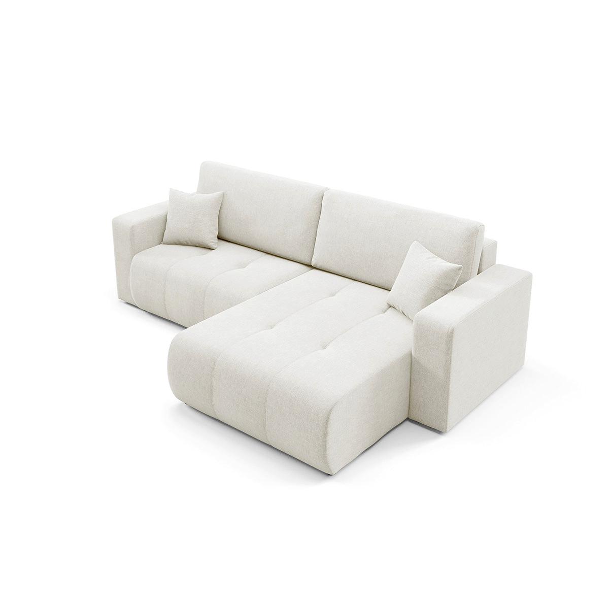 ECKSOFA Giulia 3 Sitzplätze Weiß - Weiß, Holz (244/149cm) - Petits-meubles