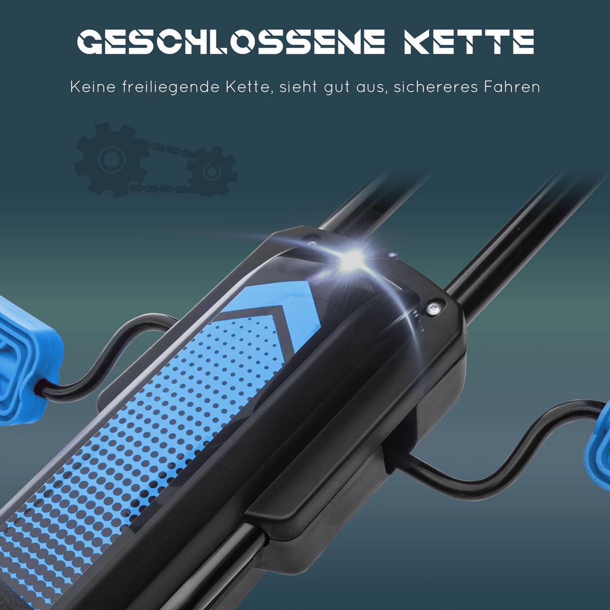 GOKART, Kinderfahrzeug mit verstellbarem Schalensitz, Tretauto, Grün+Schwarz - Blau, Metall (121/58/61cm) - HOMCOM