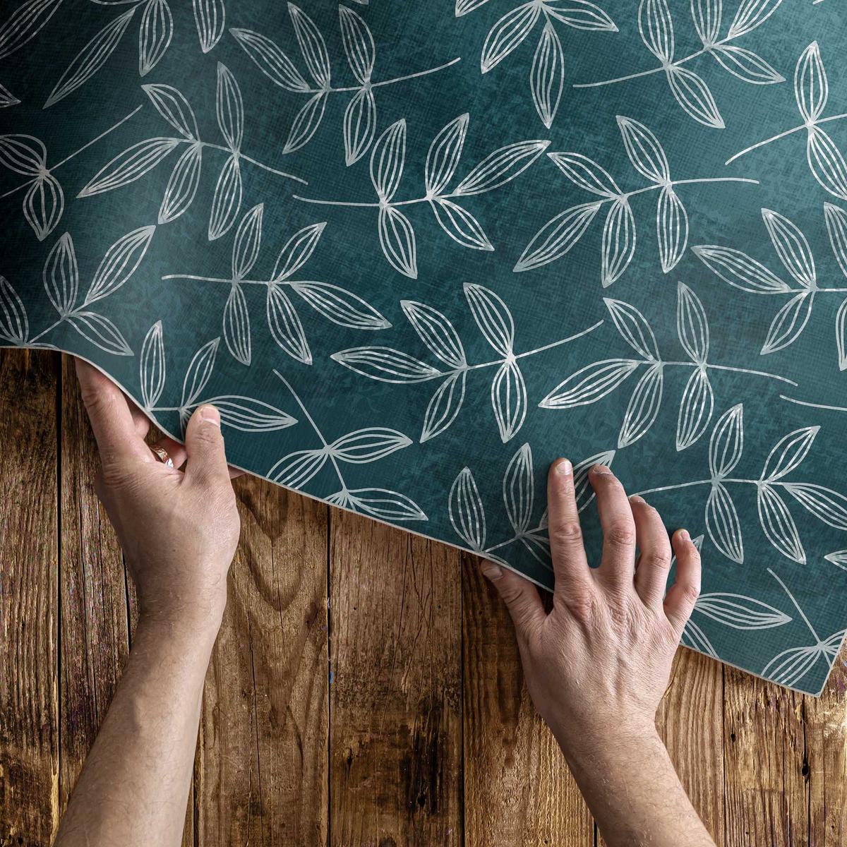 TEPPICH 100x150 cm Minimalistische Zweige Boho - Salbeigrün, Kunststoff (100/150cm) - Wallfluent