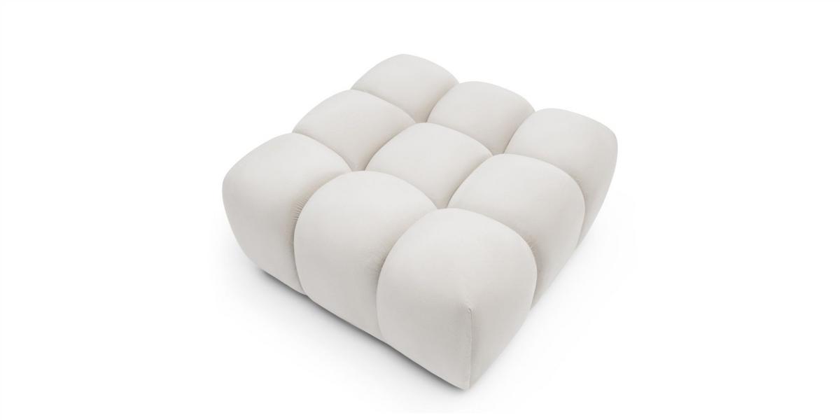 POLSTERHOCKER Flow - Grün, Holzwerkstoff/Textil (96/42/96cm) - Fun Möbel