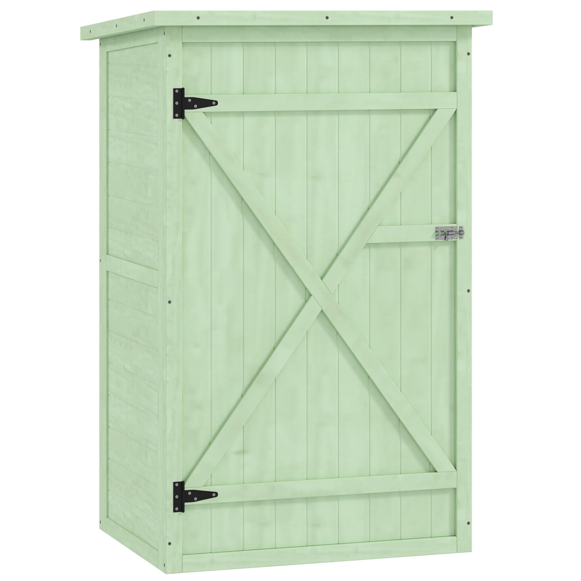 GERÄTESCHUPPEN Tannenholz Grün - Grün, Holz (56/115/75cm) - Outsunny