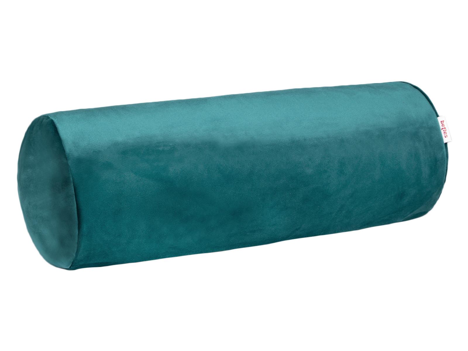 NACKENROLLENHÜLLE Samt&Sonders petrol 40/15 cm - Petrol, Textil (15/40cm) - beties Heimtextil