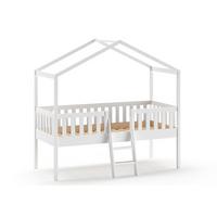 HAUSBETT mit Leiter Kapua 209x202x120 aus Massivholz in Weiß - Weiß, Holz (90/200cm) - 58aufmkessel