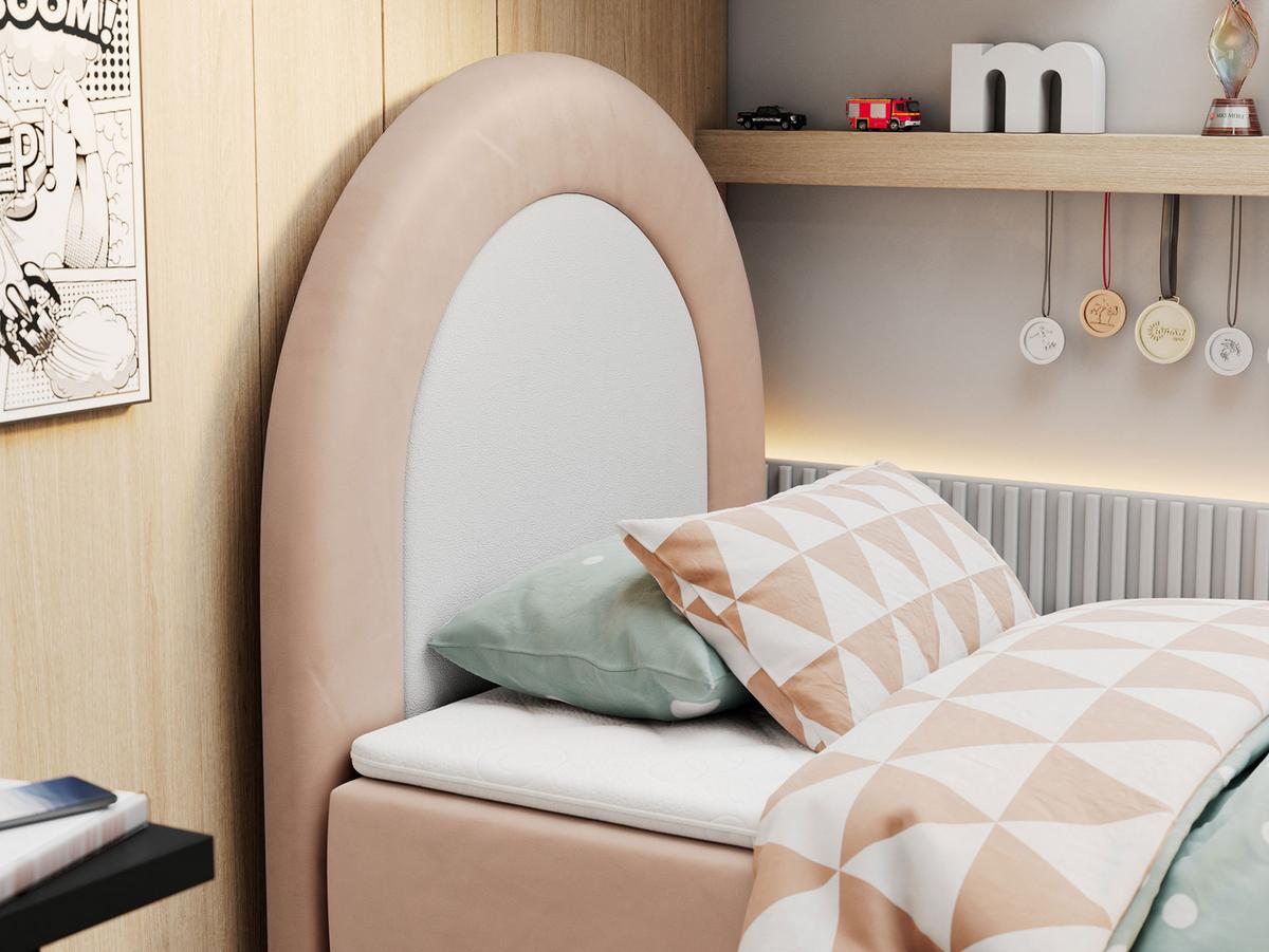BOXBETT NEST 90/180 Rosa Velvet - H3 - Rosa, Holz/Textil (90/180cm) - MKS