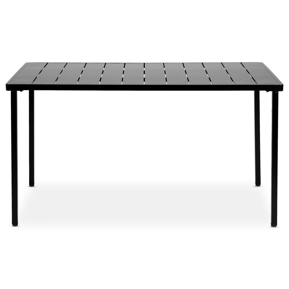 GARTENMÖBEL SET NARCISO 7er Set schwarz - Schwarz, Metall - IDIMEX