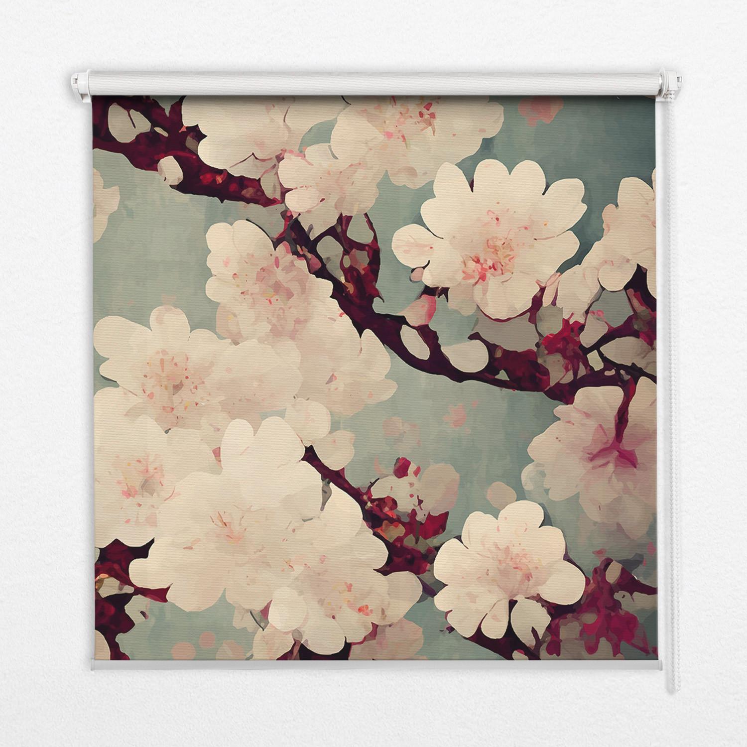 INNENROLLO - Fensterrollo - Rollo - 150x140 cm - Kirschblüte - Pink, Kunststoff (150/140/0.5cm) - TULUP