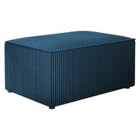POLSTERHOCKER Karl Cord - Blau/Schwarz, Holz/Kunststoff (60/38/45cm) - MIRJAN24