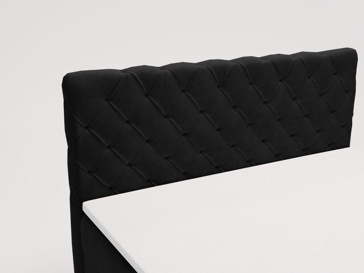 BOXBETT Lunaris 160x200 Schwarz - Schwarz, Holz/Textil (160/200cm) - Graingold