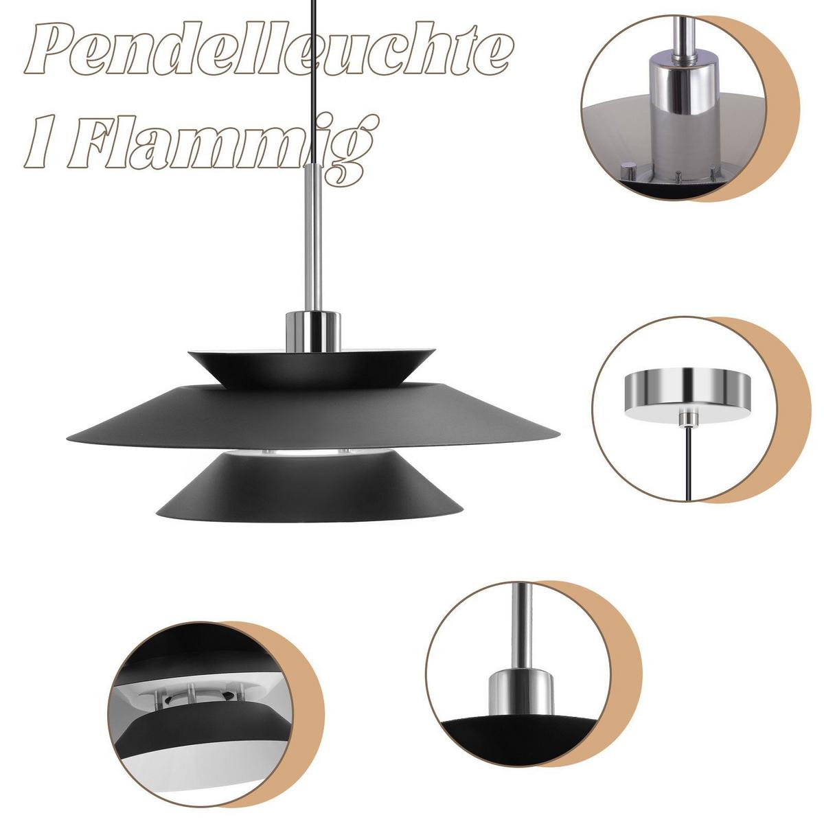 PENDELLEUCHTE Innovation 28/28/178 cm - Schwarz, Metall (28/28/178cm) - Nettlife