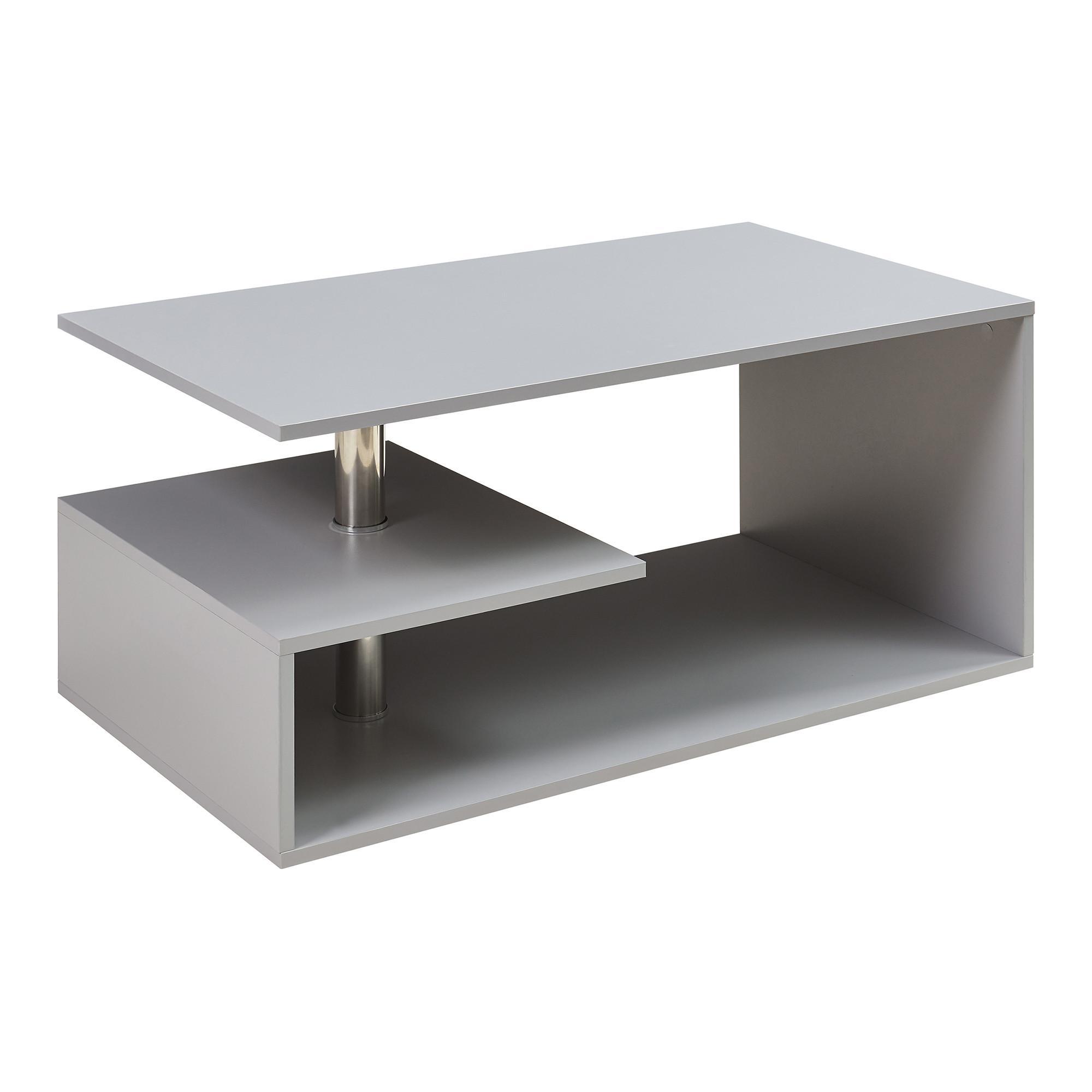 COUCHTISCH Haarlem 50/90/41 - Hellgrau, Holzwerkstoff (90/50/41cm) - [en.casa]