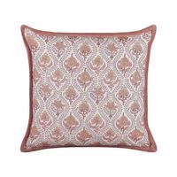 DEKOKISSEN Hellrot 45/45 cm Picea - Hellrot, Naturmaterialien/Textil (45/45cm) - Beliani