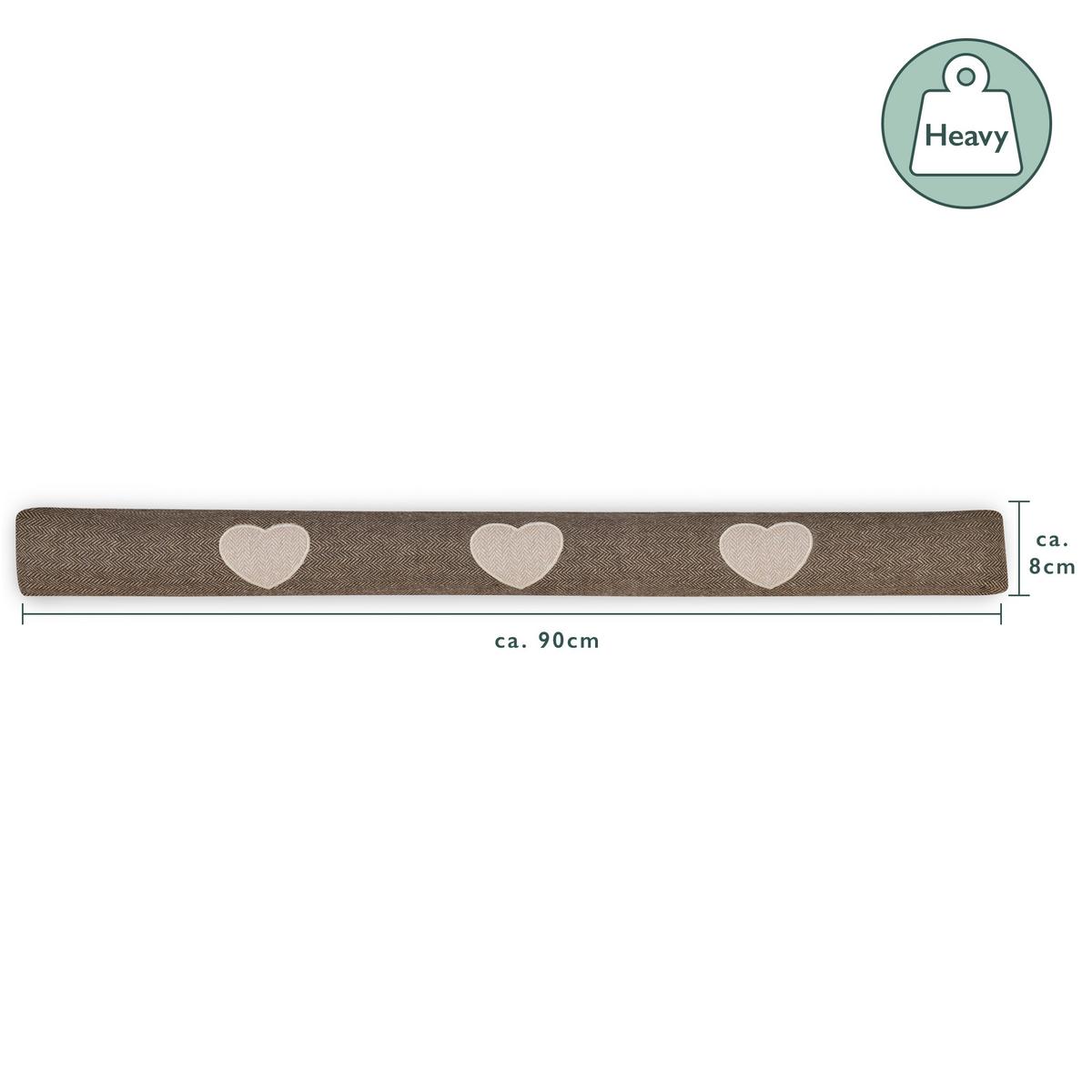 ZUGLUFTSTOPPER Tuuli HR 8x90cm Braun - Braun, Textil (8/90cm) - Beautissu 