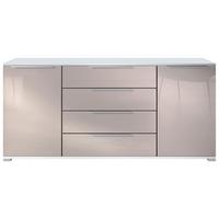 SIDEBOARD Linio Sandgrau Hochglanz - Sandfarben, Holzwerkstoff (166.5/75.5/35cm) - Vladon