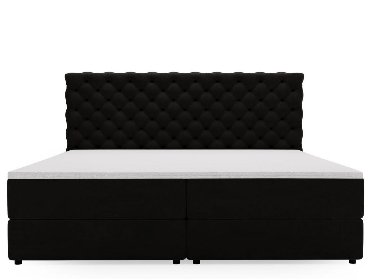 BOXBETT Bergamo 140x200 Schwarz - Schwarz, Holz/Textil (140/200cm) - Graingold