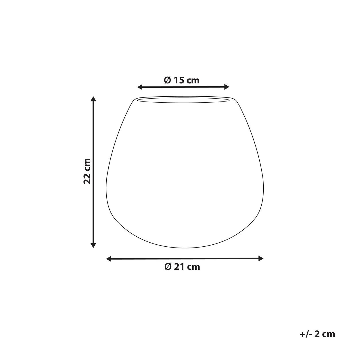 BLUMENVASE Steinzeug braun Betta - Braun, Stein (22cm) - Beliani
