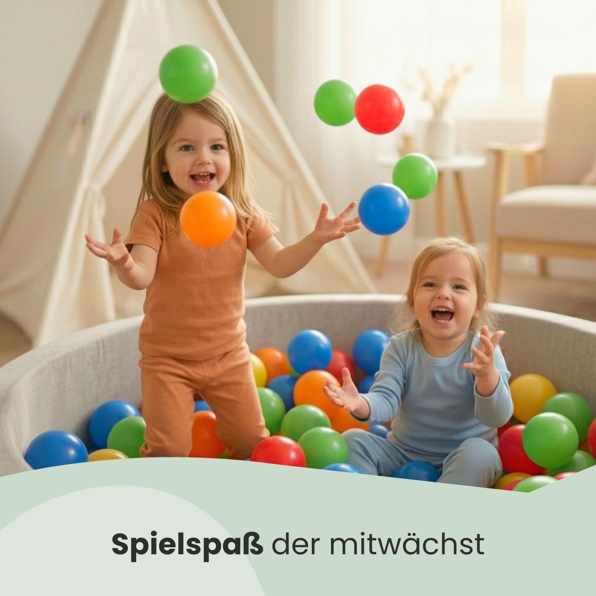 BÄLLEBAD-BÄLLE 7000 Stück, bunt, 7 cm - Multicolor, Kunststoff (7/7/7cm) - Littletom
