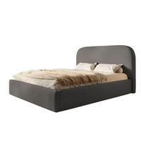 BETT 180x200 - Polsterbett mit Bettkasten und Holzrahmen - Modern Betten - Kuscheliger Catch-Me-Stoff - Kollektion Verona - Grau - Grau, Holz/Textil (180/200cm) - Alpi-Möbel