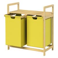 WÄSCHEKORB - Gelb, Holz (33/73/63cm) - ML-DESIGN