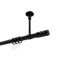 GARDINENSTANGE Sonette Zoena 100 cm, 1-läufig, 20 mm Ø Schwarz - Schwarz, Metall (100cm) - INTERDECO