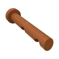 TRÄGER FÜR GARDINENSTANGEN INNENLAUF 20 mm Ø, Talent 2-läufig, Kirschbaum - Kirschbaumfarben, Holz (18/5.3/5.3cm) - INTERDECO
