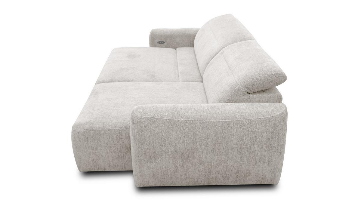 ECKSOFA NERO 4-Sitzer, ecru - Ecru/Schwarz, Holz/Textil (272/81/159cm) - Wozimo