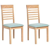ESSZIMMERSTUHL 2er-Set Mintgrün Ortley - Braun/Mintgrün, Holz (40/96/51cm) - Beliani