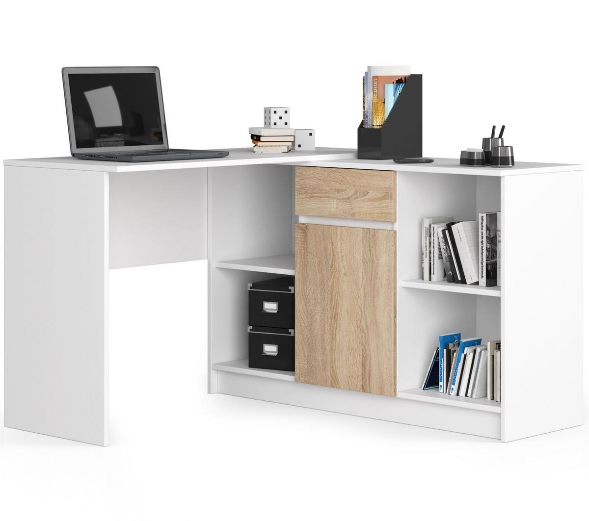 KOMMODE Weiß, Eiche Sonoma 77/120/40 - Weiß, Holzwerkstoff (120/77/40cm) - RAUMHIRSCH FURNITURE