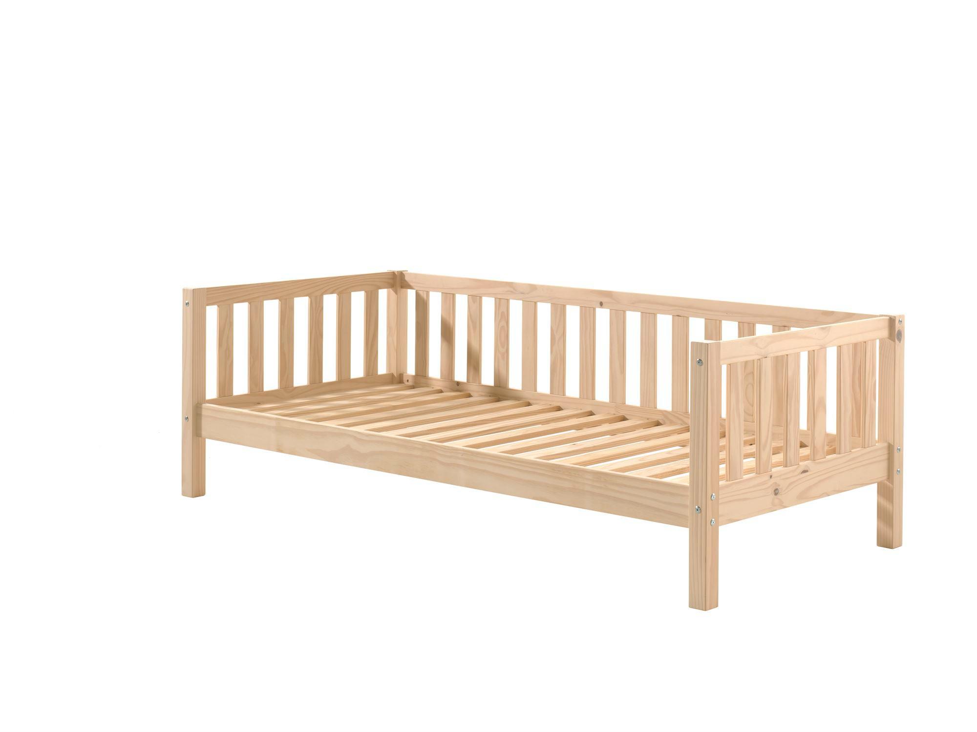 BETT Karena 211x68x98 aus Massivholz in natur - Kieferfarben, Holz (90/200cm) - 58aufmkessel